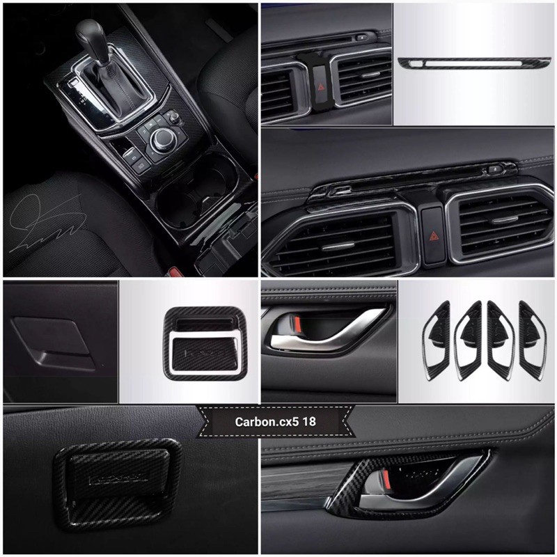 Ốp nội thất CX5 2018 - 2023 Carbon  Phụ kiện trang trí dán mazda 2019 2020 2021 2022