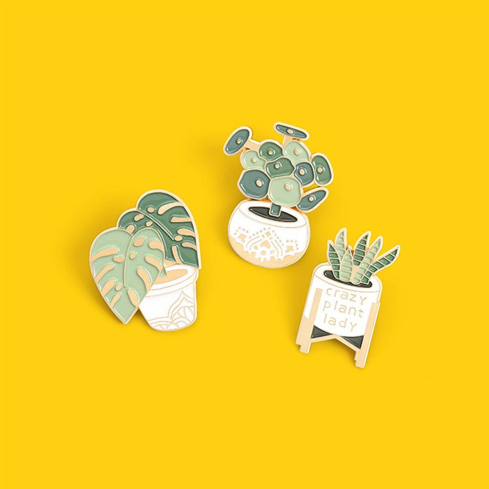 Ghim Cài Áo Hình Sansevieria Tráng Men Cho Nữ