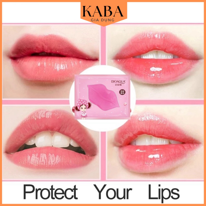 Mặt nạ dưỡng môi collagen nội địa trung biaqua,images giảm thâm môi làm mềm môi KABA