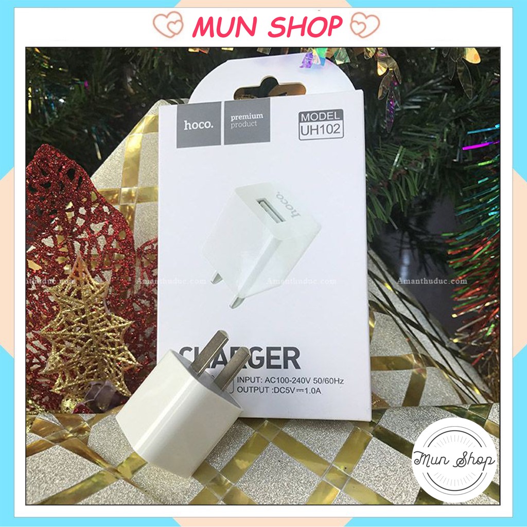 Củ Sạc HOCO UH102 Chính Hãng, Hỗ Trợ Sạc Nhanh, tương thích cho các dòng điện thoại Iphone SamSung Oppo/Max