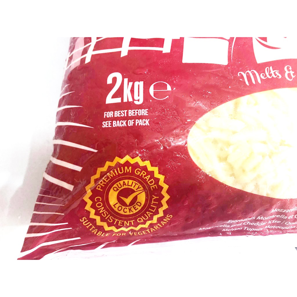 Phô Mai Mozzarella mixed Cheddar nhập khẩu Anh 2Kg