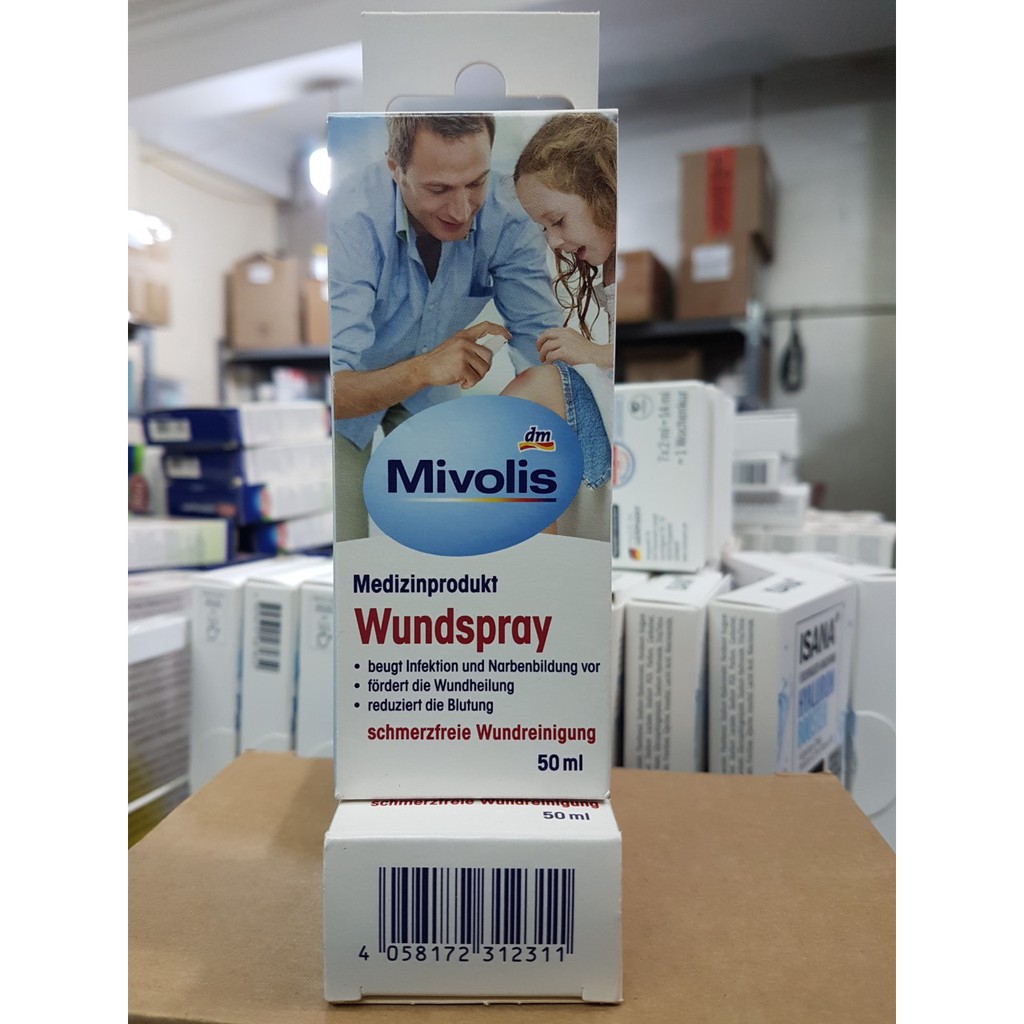 Xịt cầm máu và khử trùng Mivolis Wundspray 50 ml