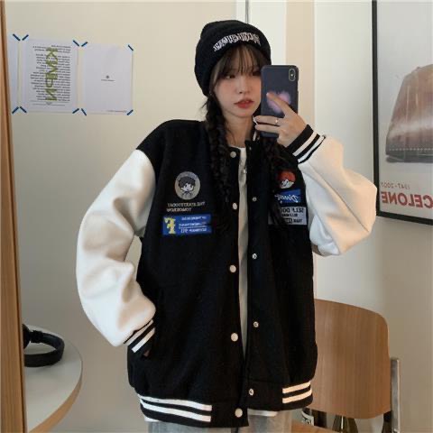 Áo khoác bomber form rộng puka 2 lớp cực xịn