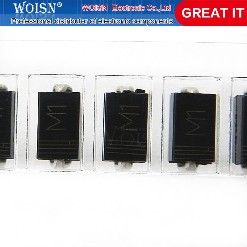 50pcs/lot SMA Rectifier diode 1N4001 M1 1N4004 M4 1N4007 M7 FR107 RS1M FR207 RS2M HER108 US1M SF18 ES1J SF14 ES1D DO-214AC