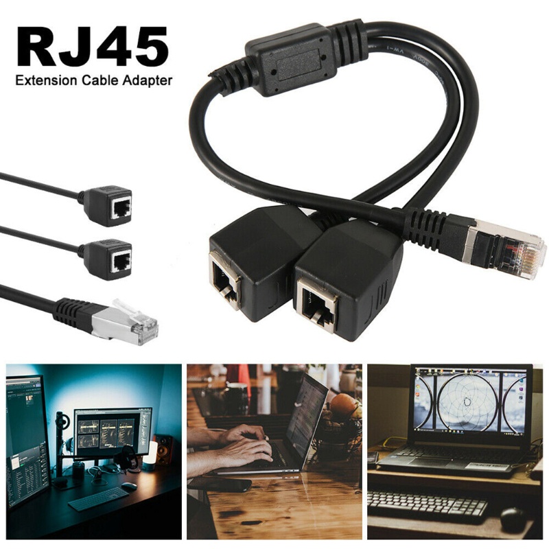 Dây Cáp Chia Cổng Mạng Lan Rj45 1 Đầu Cắm Sang 2 Lỗ Cắm