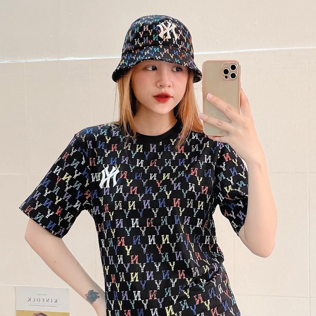 (HÀNG XUẤT XỊN) Áo đen phối logo màu M//L//b tee monogram full-logo Made-in-korea full-tem-tag-túi.