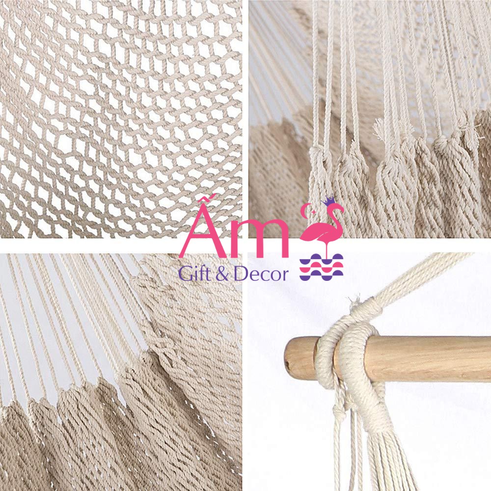 [Tặng Kèm Đệm Ngồi] Võng Treo Trần Tuarua Ấm Gift Decor BoHo Đan Dây Cotton Chịu Lực Từ 150kg Phù Hợp Với Mọi Lứa Tuổi