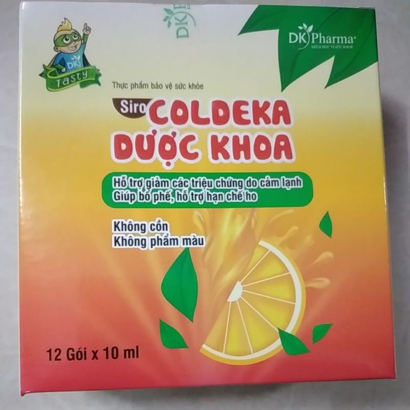 Siro COLDEKA DƯỢC KHOA hộp 12 gói ×10ml