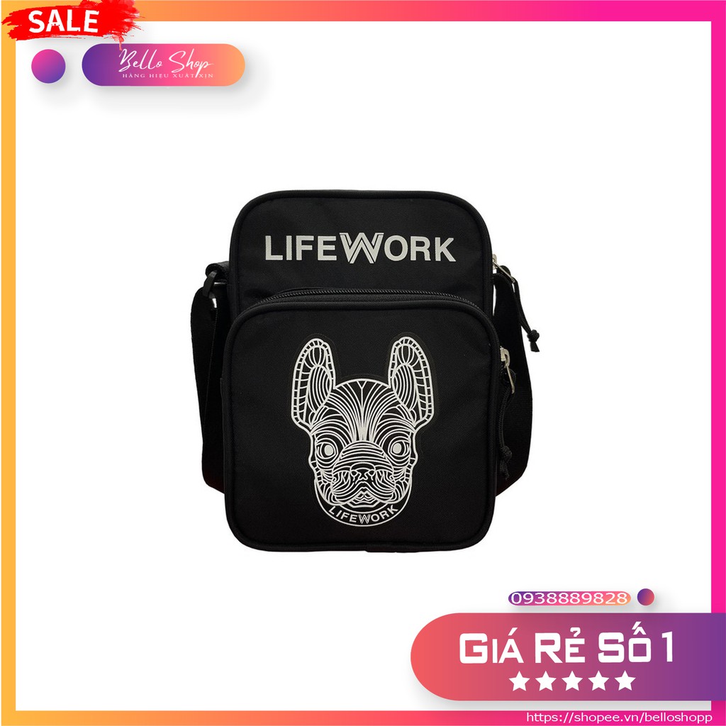 Túi Đeo Chéo LIFE.WORK Logo Mini Bag Black B361