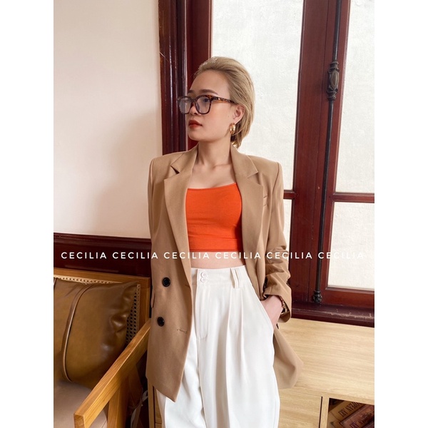 AZURA blazer by CECILIA - Màu nâu tây