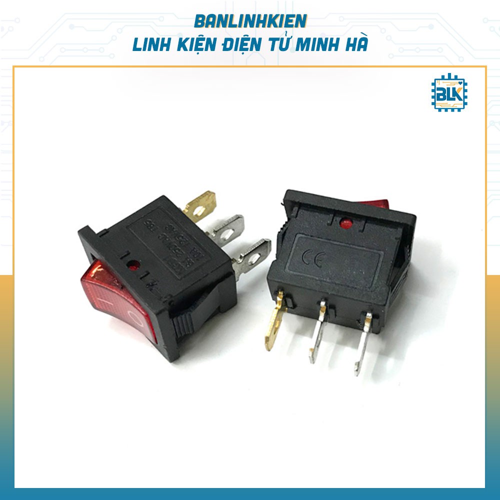 Công Tắc Bập Bênh 10A KCD1-102R (Màu Đỏ)