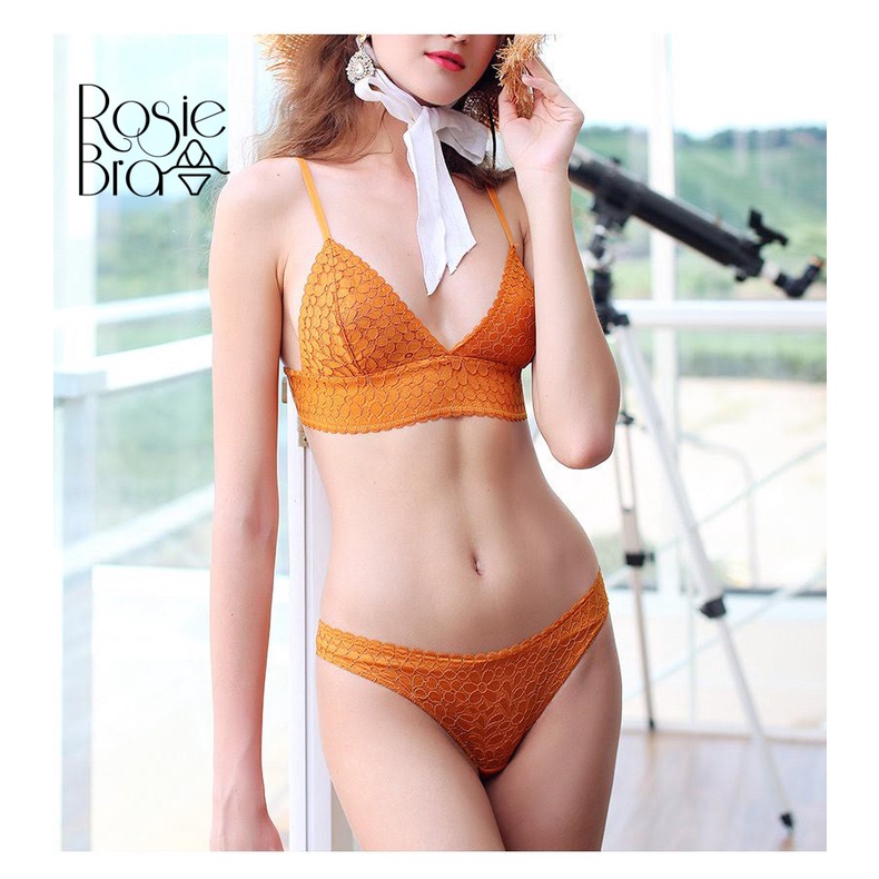 Bộ Đồ Lót Bralette Ren kiểu Pháp Không Gọng Không Mút S025