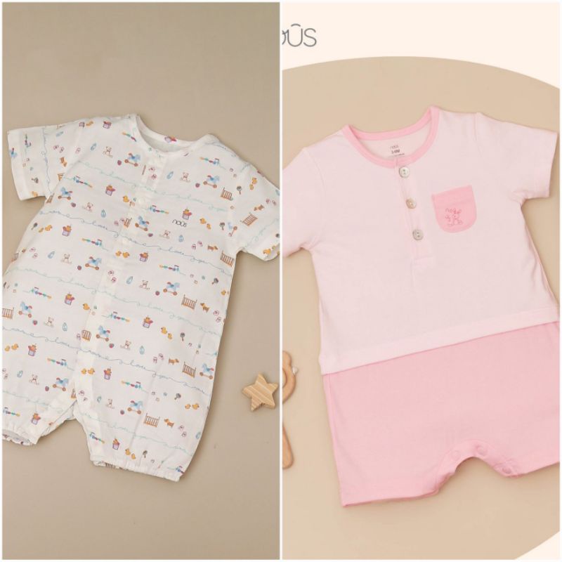 Nous - Body cộc vải petit/ vải xô cho bé 3m-12m