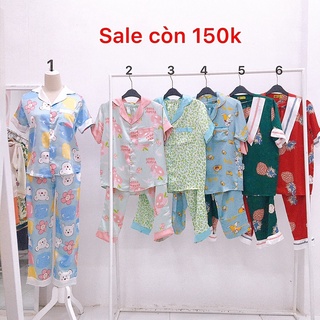 Đồ ngủ vải Gấm quần dài ( 40-58kg )