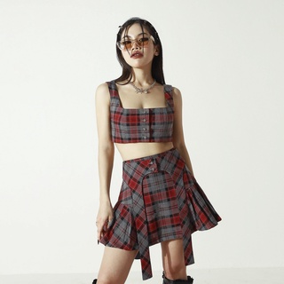 Set áo và chân váy nữ kèm belt - 'cross my heart' set- queen of the heart