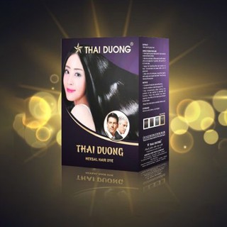 Hộp 5 gói - NHUỘM TÓC DƯỢC LIỆU THÁI DƯƠNG - Chiết xuất từ Lá Móng - Nhuộm đen