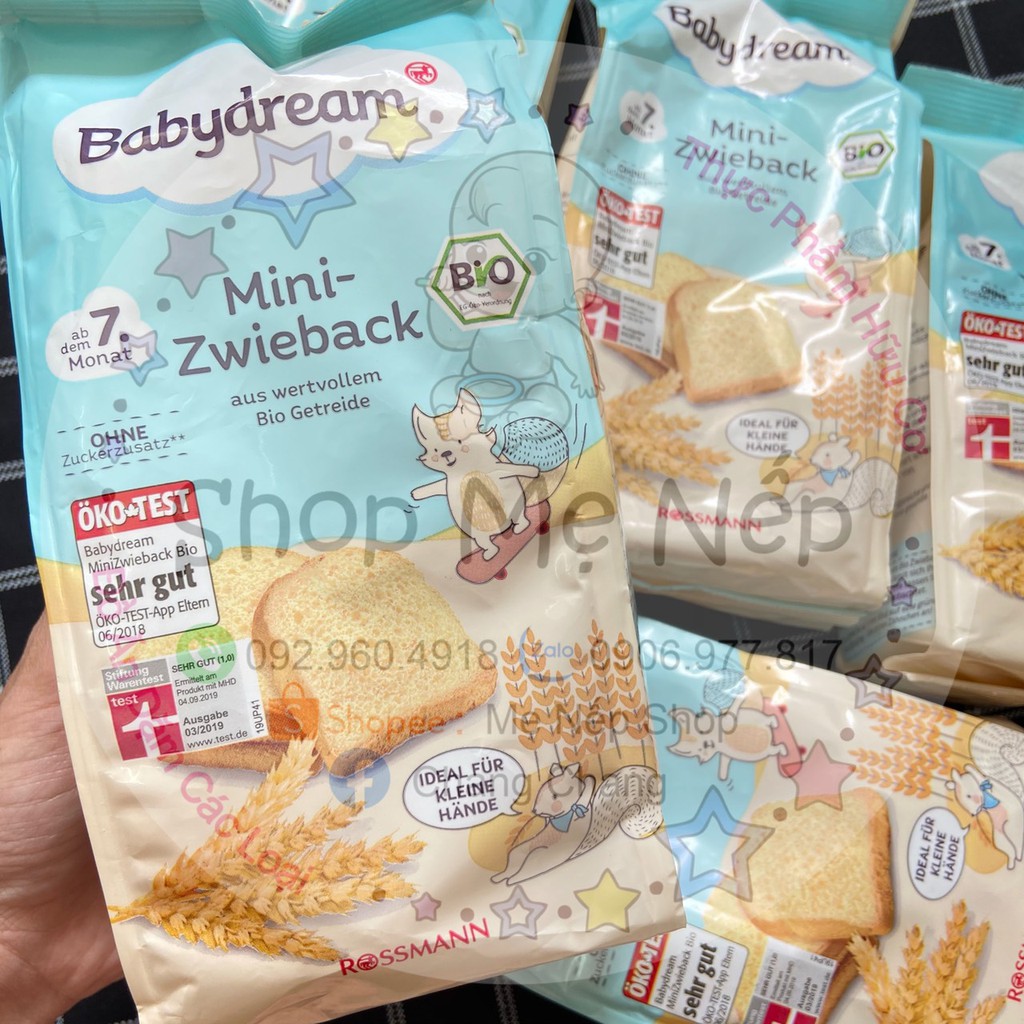 Bánh Mì Khô Hữu Cơ Babydream 7m+ (T1/24)