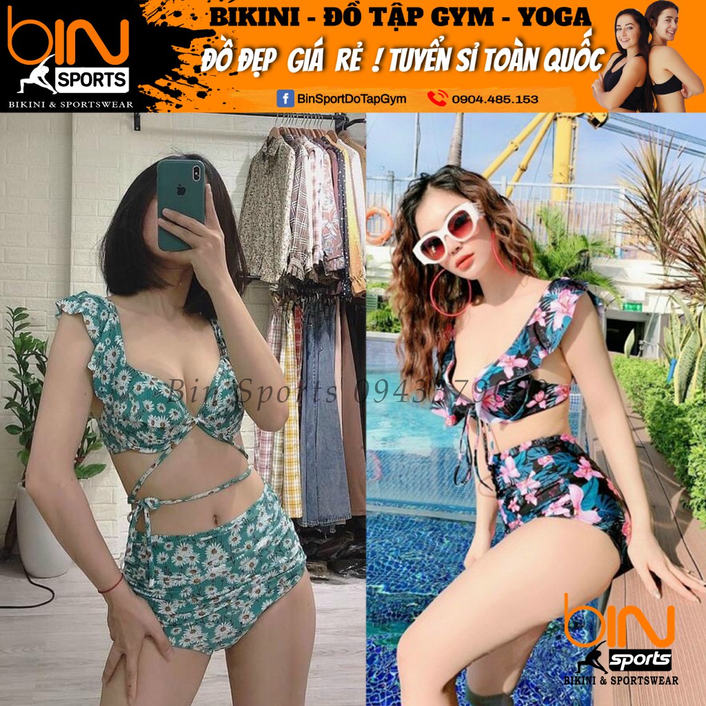 Bikini Nữ Hai Mảnh Cạp Cao Nhiều Màu Bin Sports BHV110