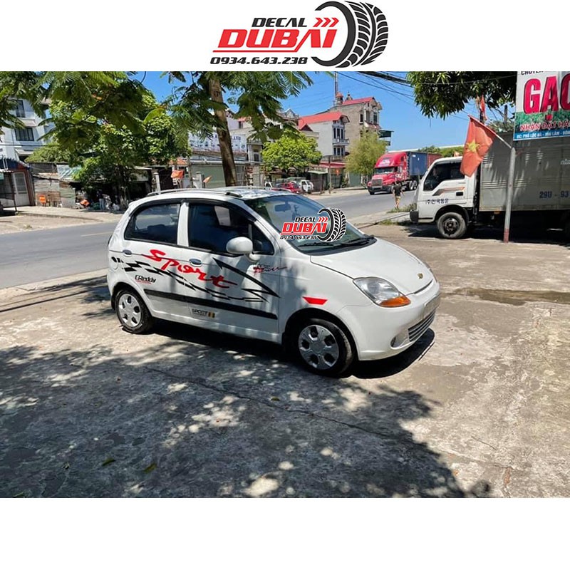 Tem Dán Xe Matiz Phong Cách Thể Thao Sport