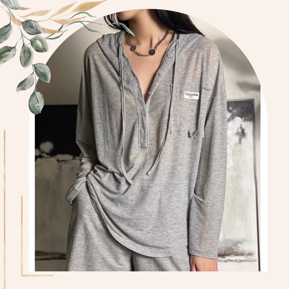 Set bộ nữ thể thao có mũ (Chất liệu Cotton mỏng co giãn 4c) • 2ENDSHOP
