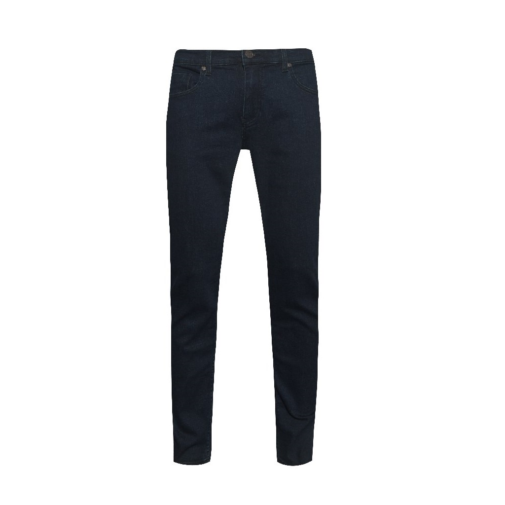 Quần jean nam hàng hiệu Owen QJSL220289 dáng slim fit ống côn màu xanh đậm vải bò denim cotton cao cấp bền đàn hồi tốt
