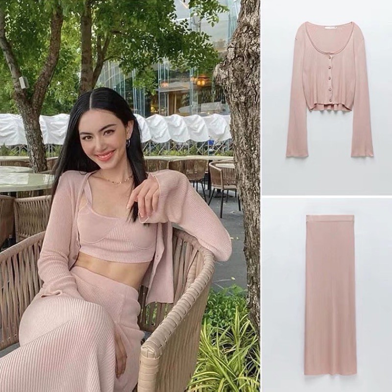 SET 3 SẢN PHẨM CROPTOP+ÁO+CVAY ZARA AUTHENTIC TUỒN STORE