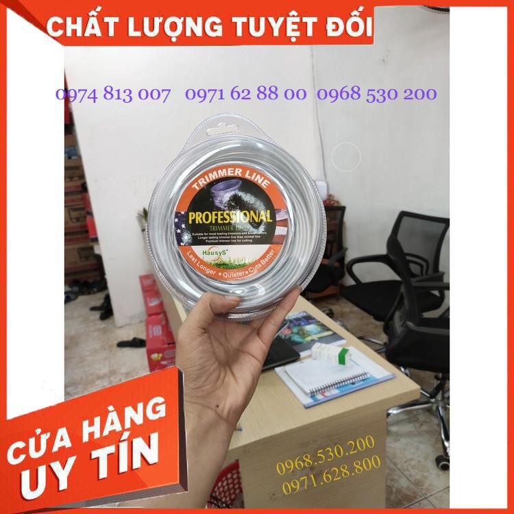 Cước lõi thép cắt cỏ, Cuộn cước cắt cỏ có cáp chịu lực đường kính 3.0 mm hàng Nhật - PKMCCCCC Giá cực Chất