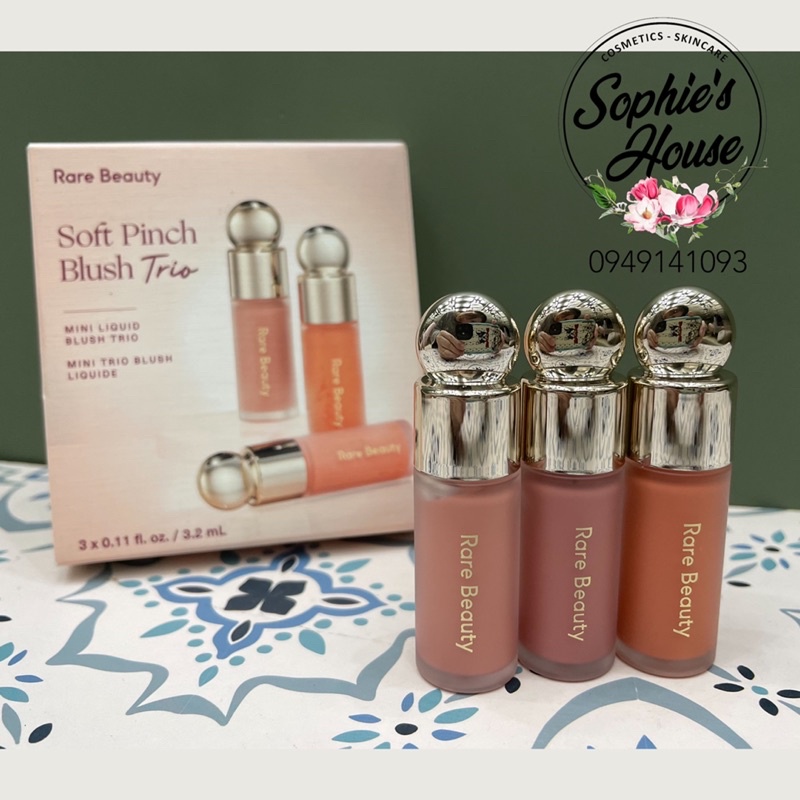 Set má hồng Rare Beauty mini 3.2ml x3