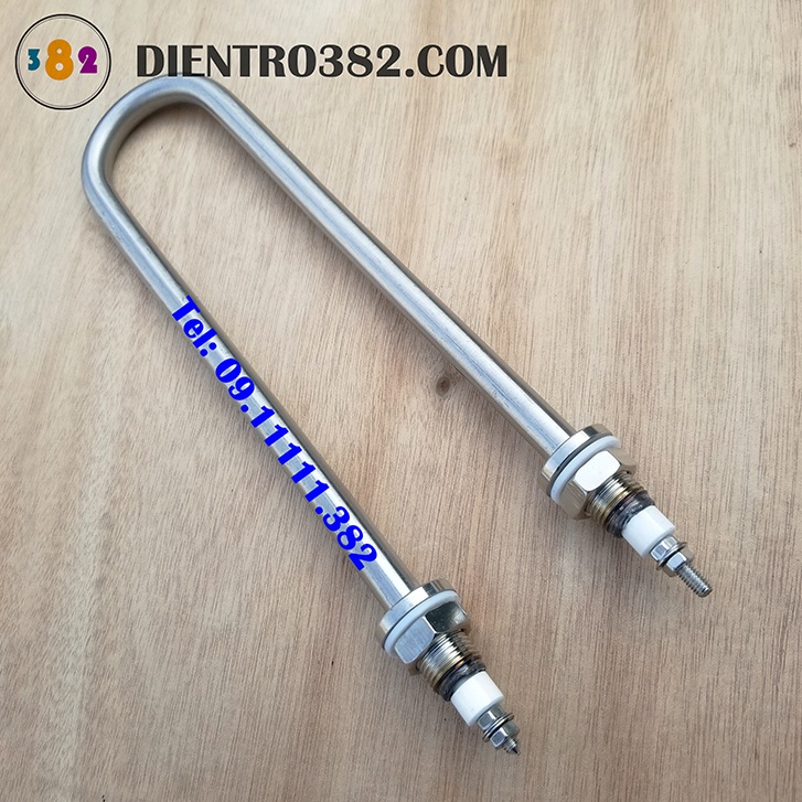 Thanh nhiệt chữ U đun nước, công suất 3kw cho nồi phở chất liệu inox 304