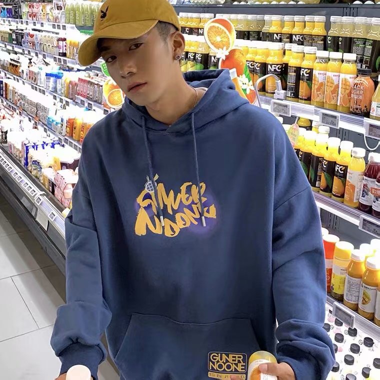 Áo hoodie dáng rộng phong cách hiphop đường phố Hàn Quốc thời trang mùa đông có 3 màu size M-5XL