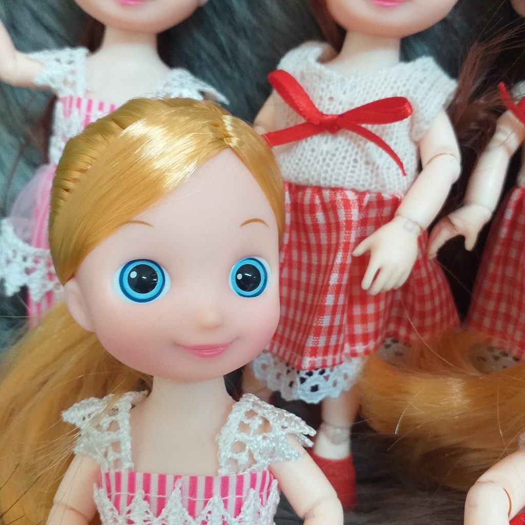 Búp Bê Bjd Trang Điểm Đầy Đủ 12 khớp 15cm -BJD 1/8 Mắt 3D Mini Dolls