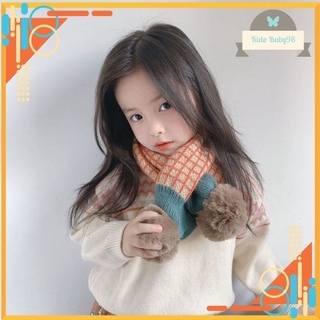 Khăn Len Cho Bé- Khăn len nhung tuyết họa tiết sọc caro cao cấp KL45- Kiddo Shop