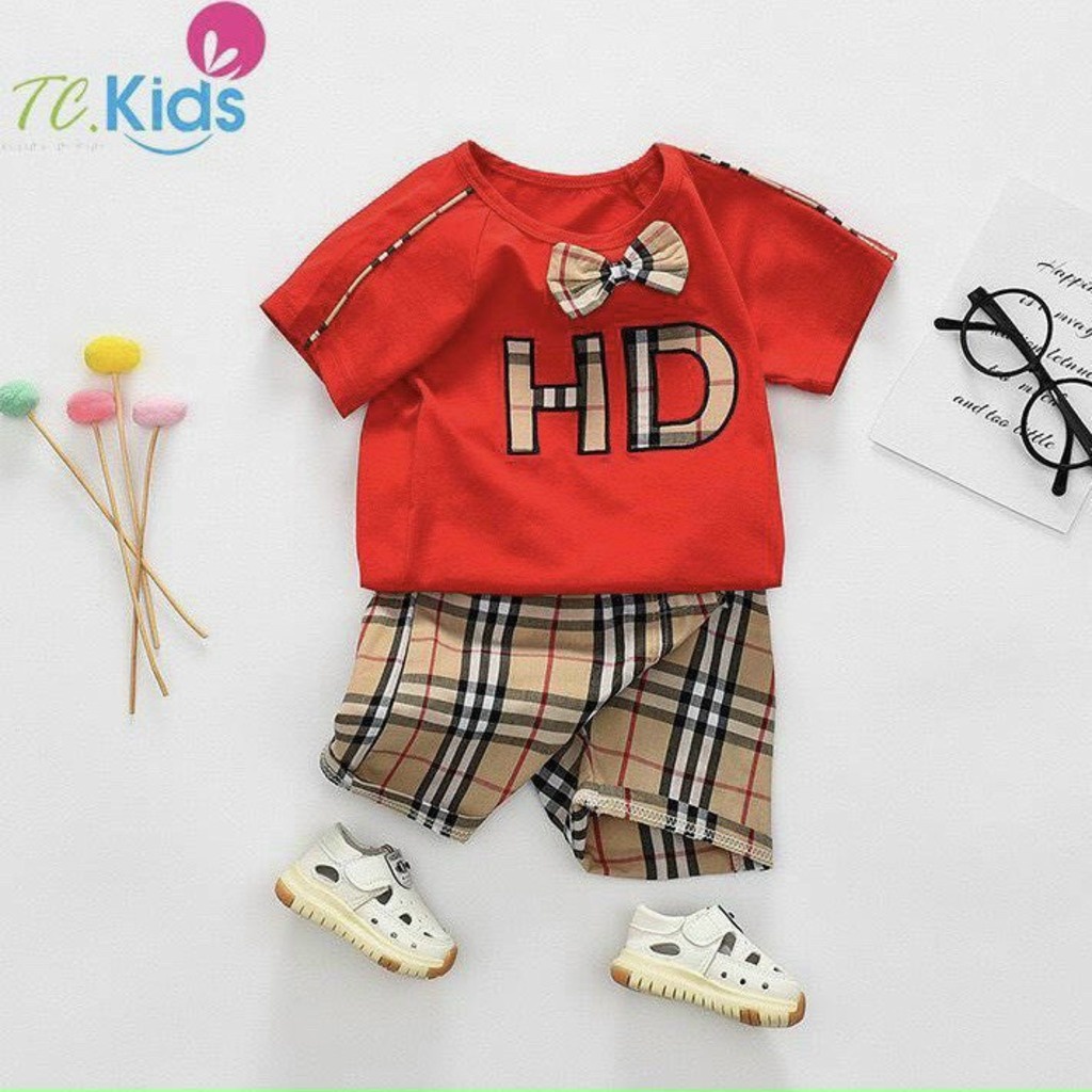 Bộ hè bé trai,Bộ cộc tay bé trai chất cotton NY Chú chó cực đẹp cho bé QATEA20, Quần áo trẻ em từ 7-18kg_Binbon kids