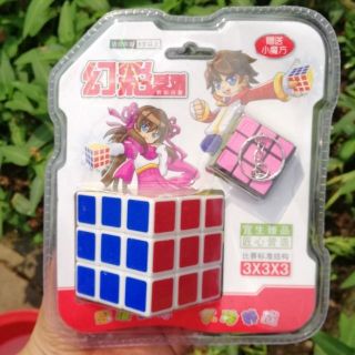 Rubic 3 x 3 kèm móc khóa cực đẹp