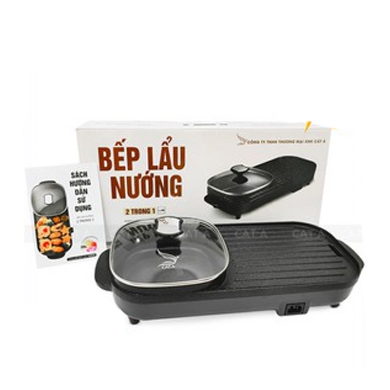 Bếp Lẩu-Nướng đa năng 2 trong 1 Cát Á - Nhỏ gọn, đa năng, an toàn, tiết kiệm điện cho gia đình [MS012]