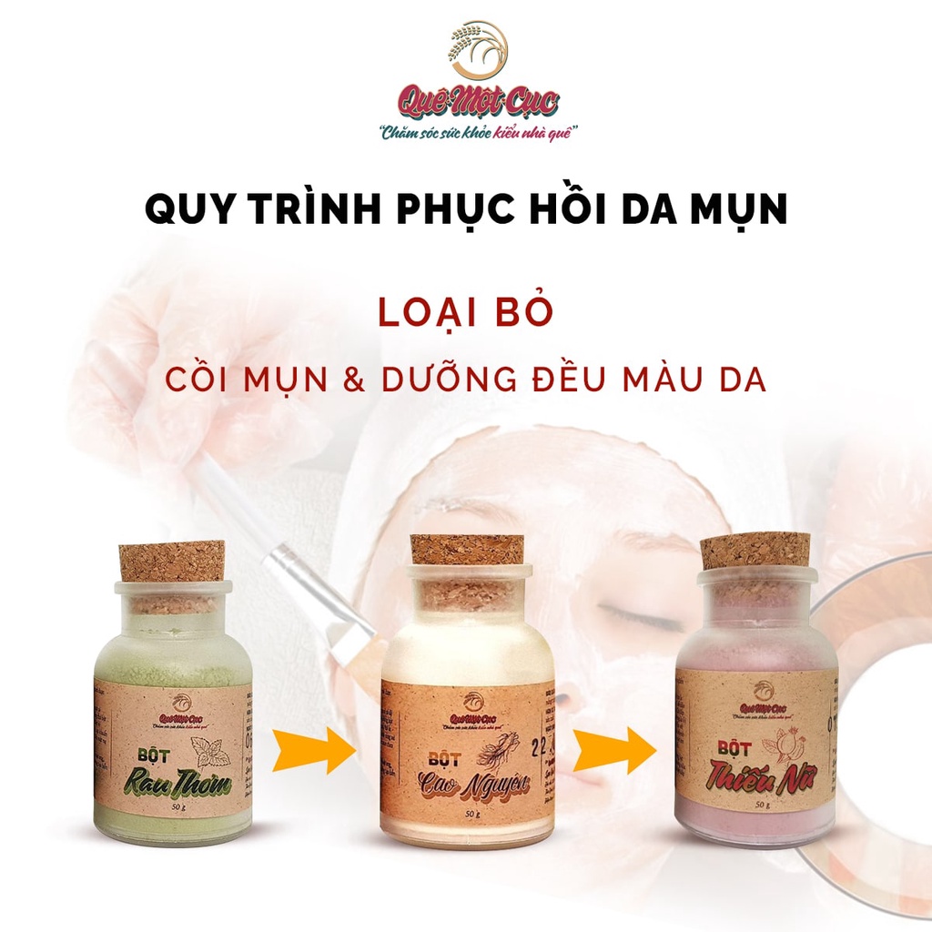 Mặt nạ (cao cấp) dưỡng da / mask dưỡng da sạch mụn dùng tại spa QUÊ MỘT CỤC 50g (handmade)