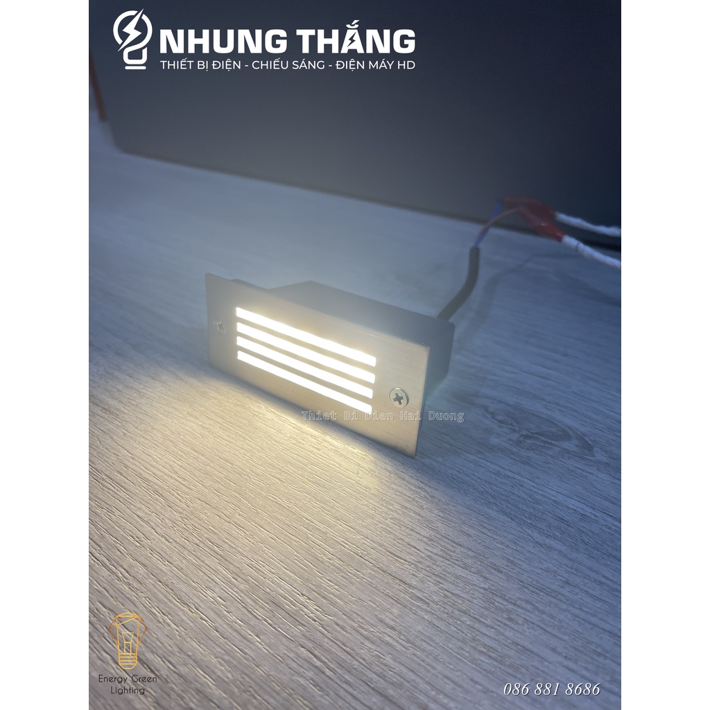 Đèn Âm Tường,Chân Cầu Thang DA-06 LED Hình Lưới - Chống Nước IP65 - Mặt Nhôm Cao Cấp - Bảo Hành 1 Năm - Có Video