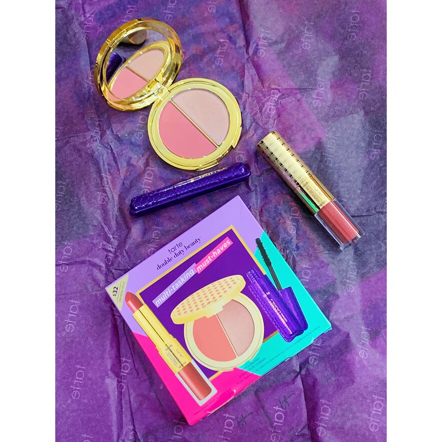 Tarte- Set Son_ Phấn Má_ Highlight_ Mascara- Multi-Tasking Must-Haves Color Collection