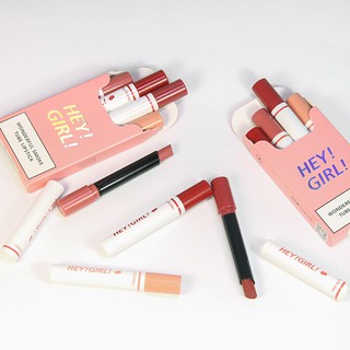 Set 4 thỏi son Bao Thuốc Heng Fang Hey Girl Wonderful Smoke Tube Lipstick nội địa Trung