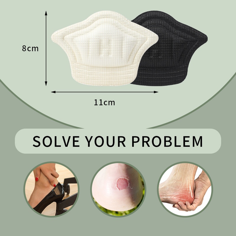 Set 2 Miếng Dán Gót Giày Thể Thao Chống Mòn Có Thể Điều Chỉnh Kích Thước