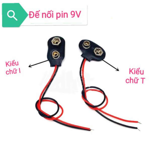 Đế nối dây cho pin 9V kiểu chữ I chữ T