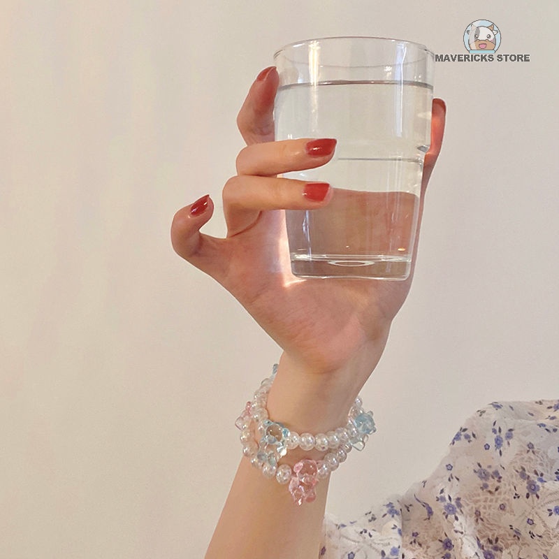 Dễ Thương Bộ Dây Buộc Tóc + Vòng Đeo Tay Hình Gấu Màu Kẹo Xinh Xắn Cho Nữ