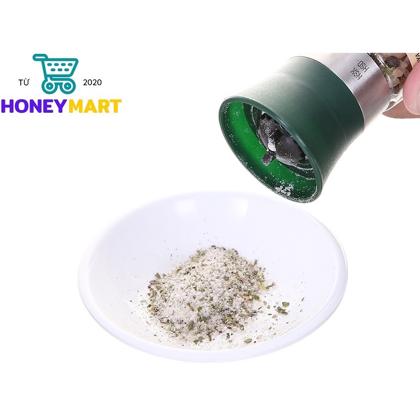 Natural Muối Himalaya Hạt Cần Tây Lá Mùi Tây 75g DHGVT96 - kèm cối xay gia vị tiện lợi HONEYMART
