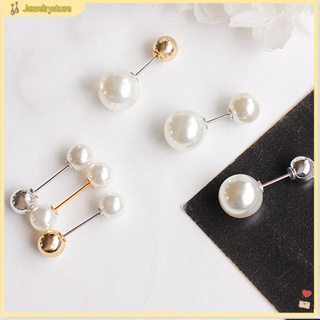 Thời Trang Nữ Đôi Ngọc Trai Giả Thổ Cẩm An Toàn Pin Cardigan Khăn Choàng Kẹp Huy Hiệu Quà Tặng