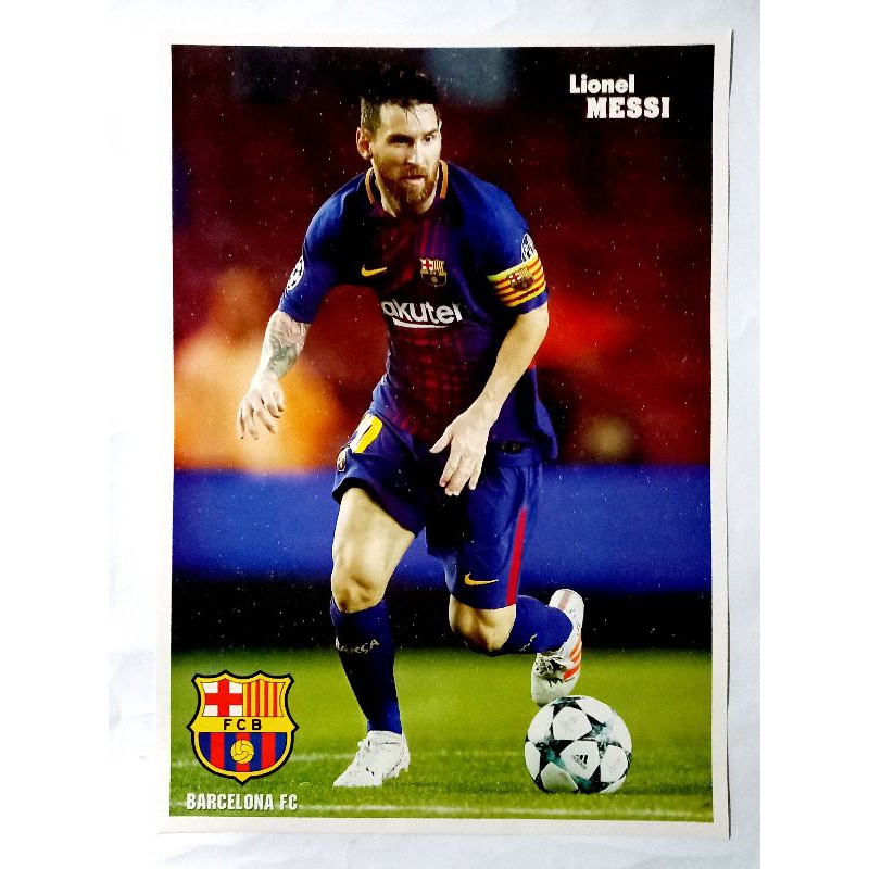 Tấm Áp Phích In Hình Cầu Thủ Bóng Đá Messi Kích Thước 50x70cm