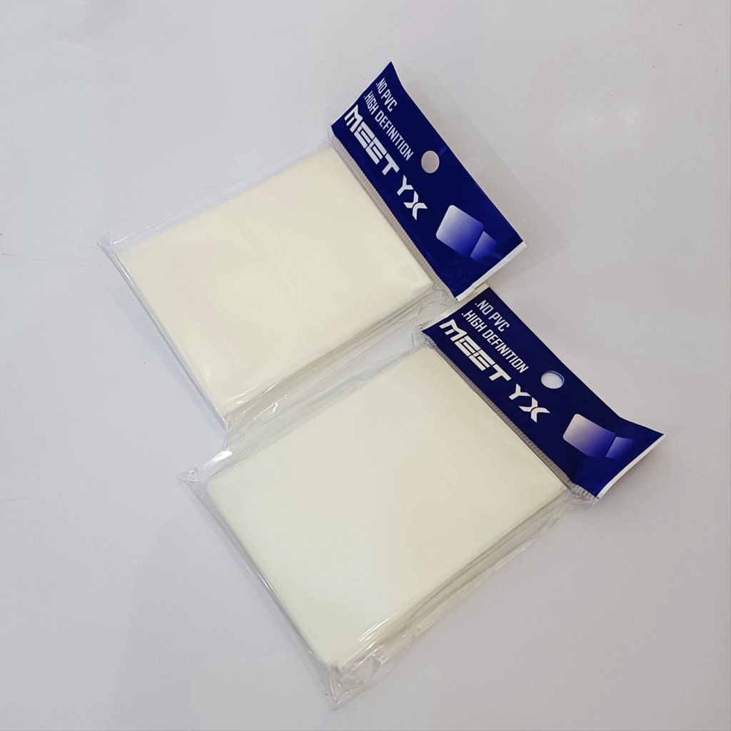 Xấp 100 Sleeves MeeT loại DÀY 0.1mm size 58 x 89 và size 66 x 91 bọc bài, photocard các loại