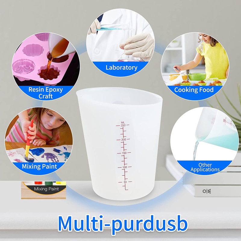 Set 3 Cốc Nhựa Đo Lường 100 125 250ml