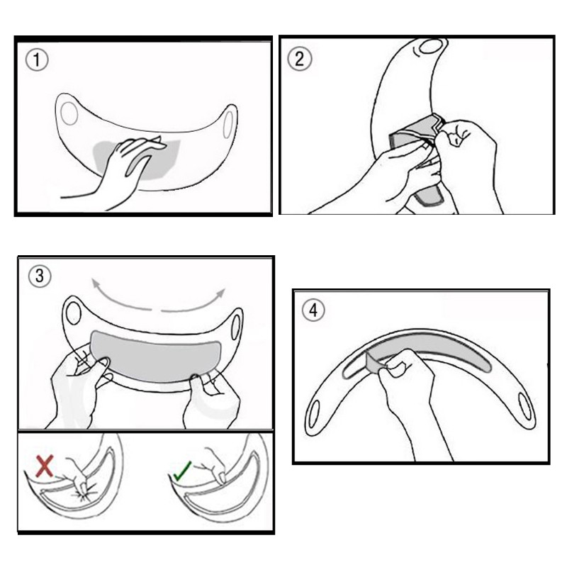 Miếng Phim Trong Suốt Chống Bám Sương Mù Thông Dụng Cho Mũ Bảo Hiểm Xe Máy