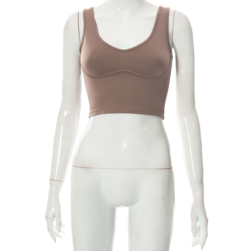 Áo Tank Top Thiết Kế Cổ Khoét Sâu Thời Trang Mùa Hè Quyến Rũ