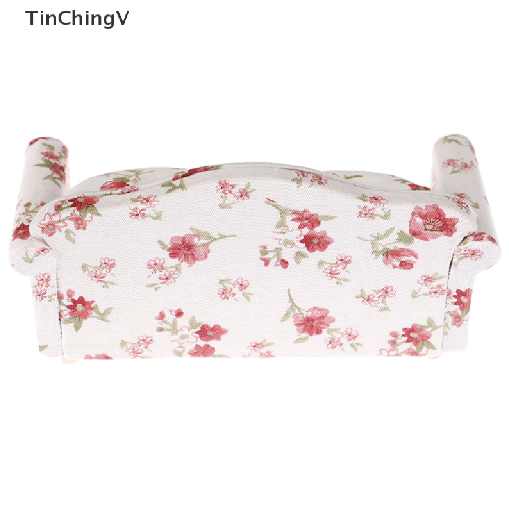 Mô Hình Ghế Sofa Đôi Vintage Trang Trí Nhà Búp Bê Tỉ Lệ 1: 12